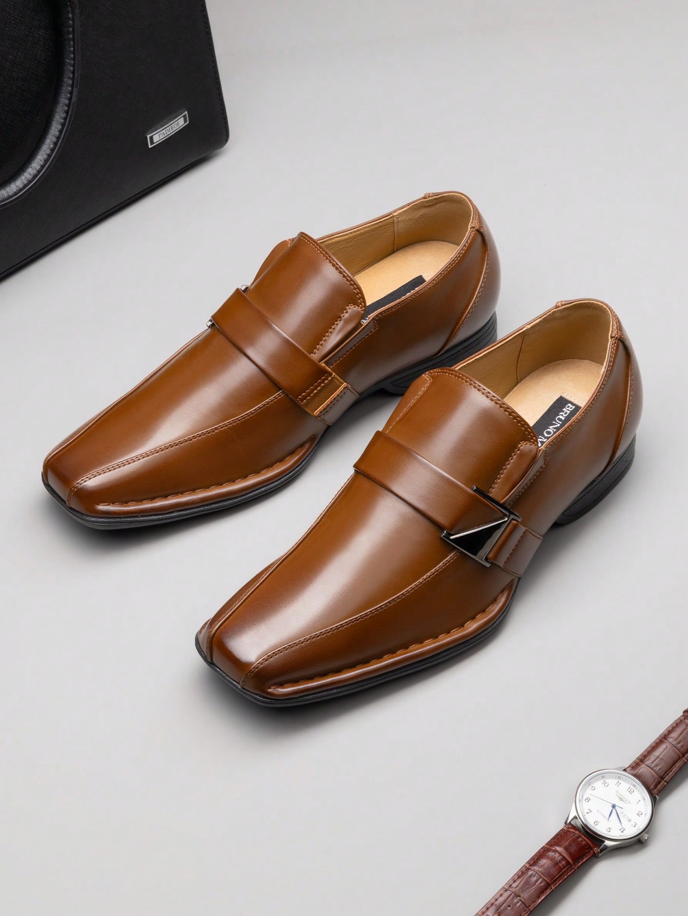 Formal Men Daily Wear Footwear - Eleganckie, skórzane mokasyny męskie z podszewką,