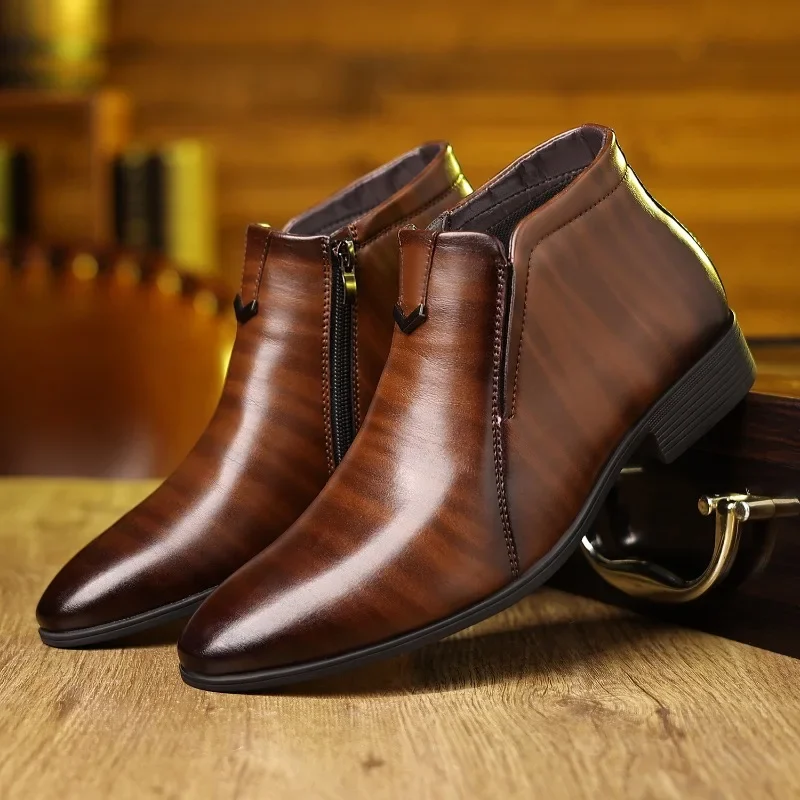 Luksusowe buty męskie moda wys – Men Formal Wear With Boots recenzja i cena