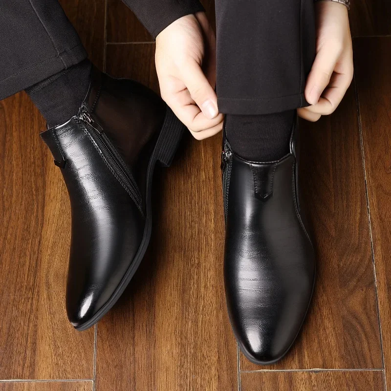 Luksusowe buty męskie moda wys – Men Formal Wear With Boots recenzja i cena