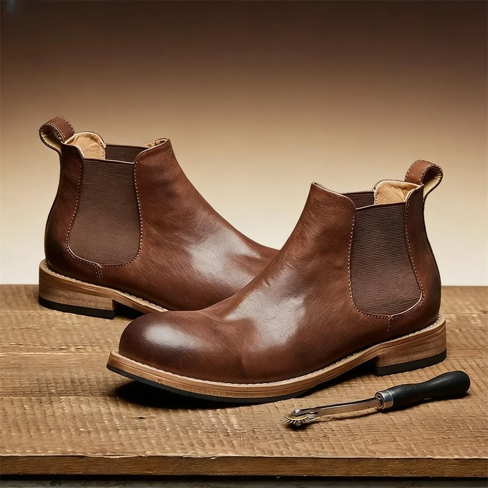 Męskie elastyczne botki Chelse – Formal Men Daily Wear Footwear recenzja i cena