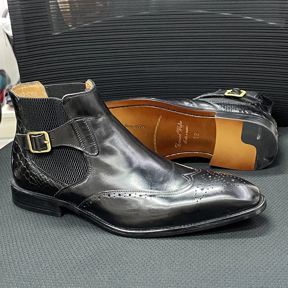 Męskie buty za kostkę z prawdz – Men Formal Wear With Boots recenzja i cena