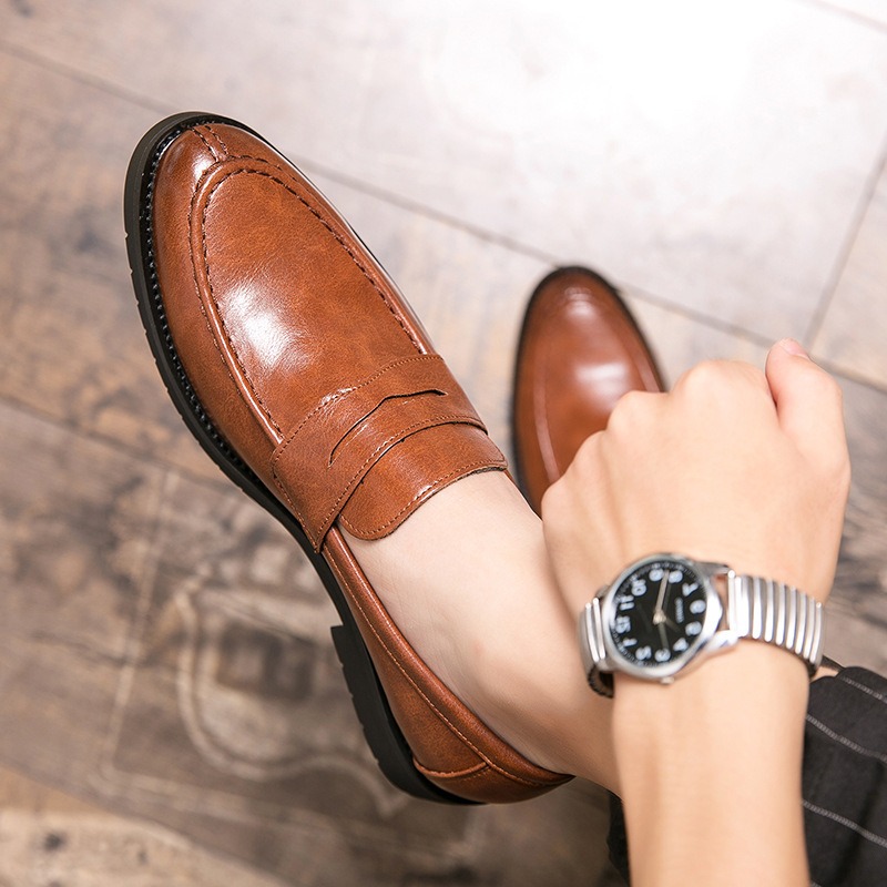 Męskie vintage mokasyny z imit – Formal Men Daily Wear Footwear recenzja i cena